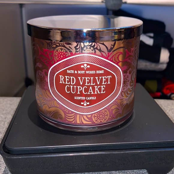 Bath & Body Works Accents Bath Body Works Red Velvet Cupcake 3 Wick